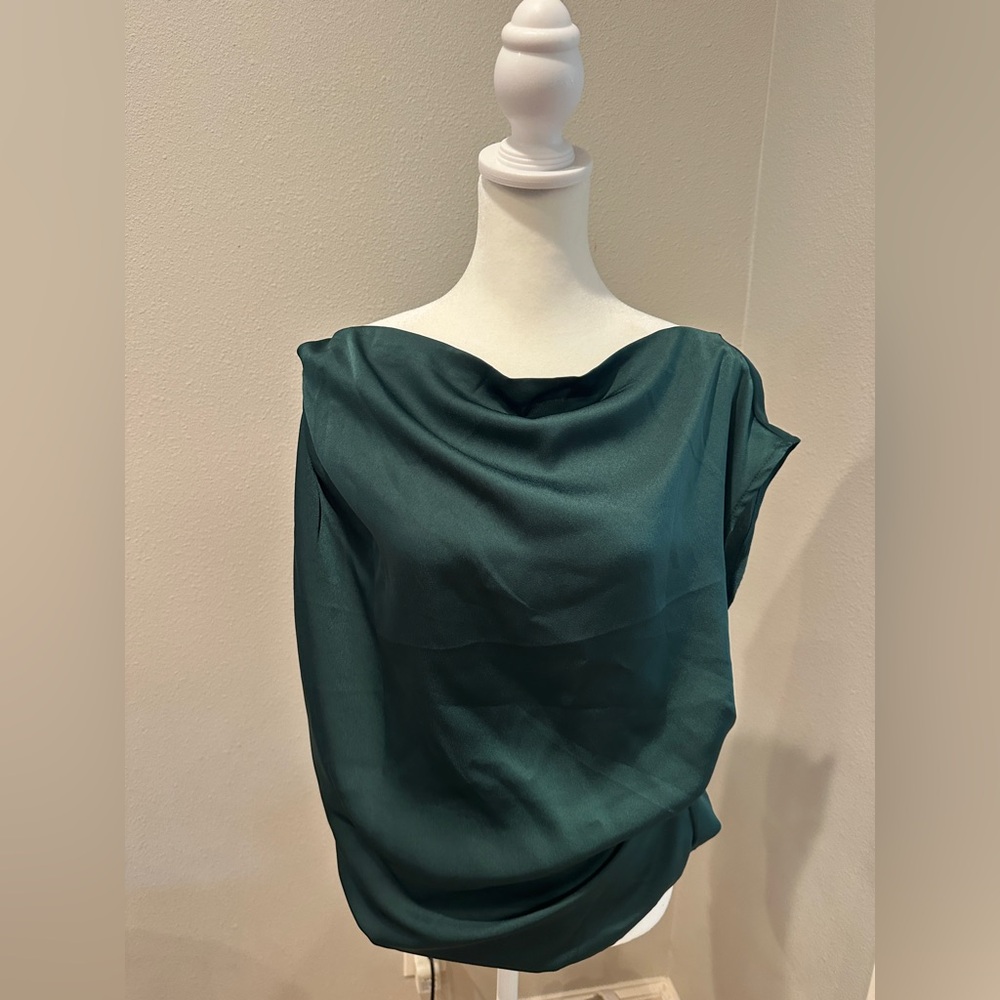 SHEIN One Shoulder Green Dress